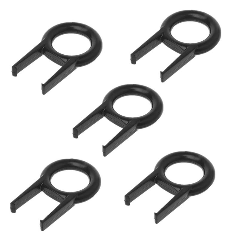 APUXON 5Pack Black Color Rounded Key Puller Keycap Puller/Key Cap Remover Tool for Mechanical Keyboard - Image 1